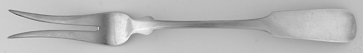 Fiddleback-Old (Sterling, 1810) Solid Chop Serving Fork by Old Newbury-1