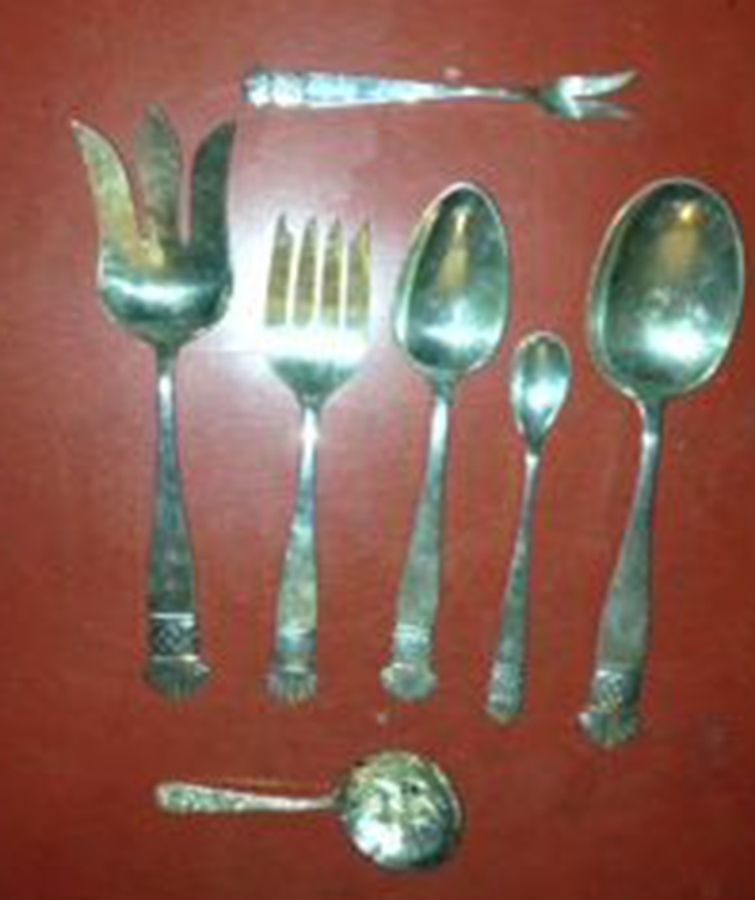 Grenada (Sterling, 1960) Oversize Solid Salad Serving Spoon by Old Newbury-1