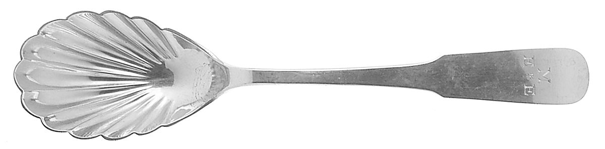 Moulton (Sterling, 1800) Sugar Shell Spoon by Old Newbury-1