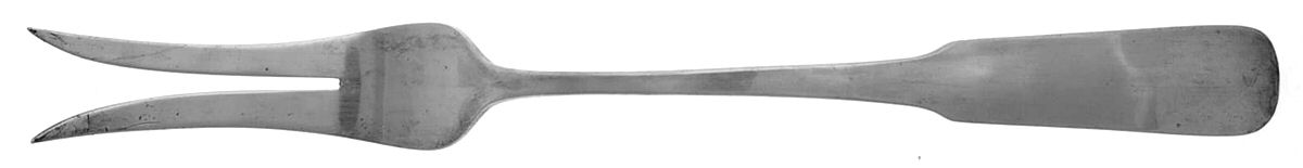 Moulton (Sterling, 1800) Solid Chop Serving Fork by Old Newbury-1