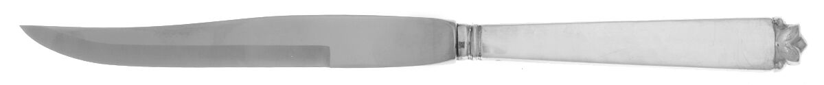 Oak Leaf (Sterling, 1939, No Signature Marks) Individual Steak Knife w/Bevel Blade by Old Newbury-1