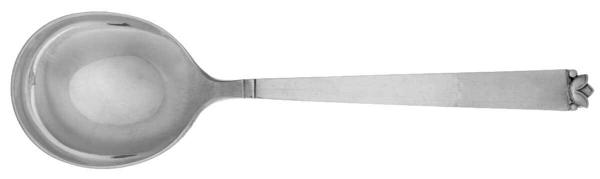 Oak Leaf (Sterling, 1939, No Signature Marks) Solid Serving Spoon by Old Newbury-1