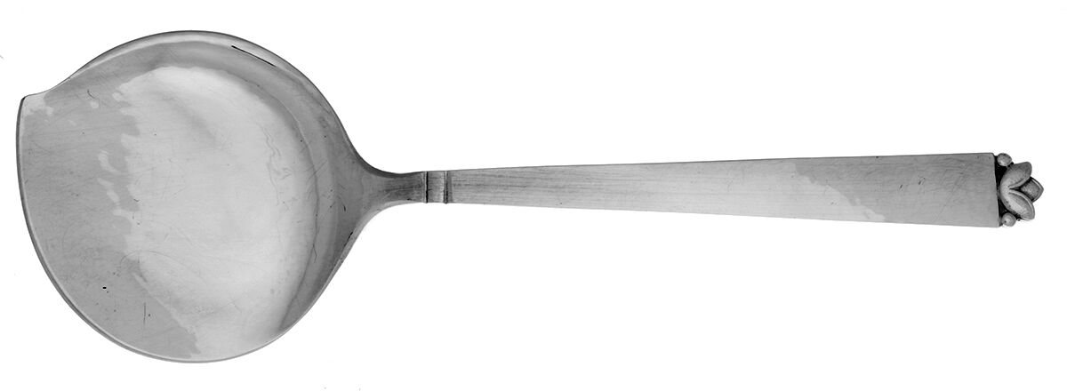 Oak Leaf (Sterling, 1939, No Signature Marks) Solid Pastry Server by Old Newbury-1