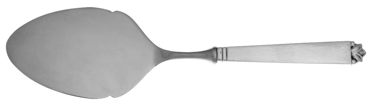 Oak Leaf (Sterling, 1939, No Signature Marks) Server-Pastry/Stainless Blade by Old Newbury-1