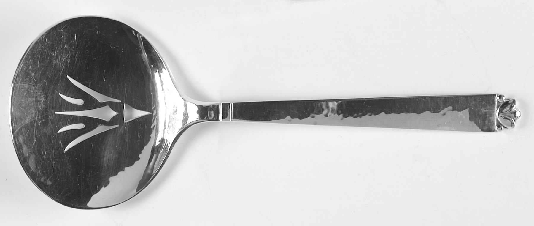 Oak Leaf (Sterling, 1939, No Signature Marks) Tomato Server, Solid Piece by Old Newbury-1