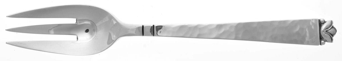 Oak Leaf (Sterling, 1939, No Signature Marks) Dessert Fork by Old Newbury-1