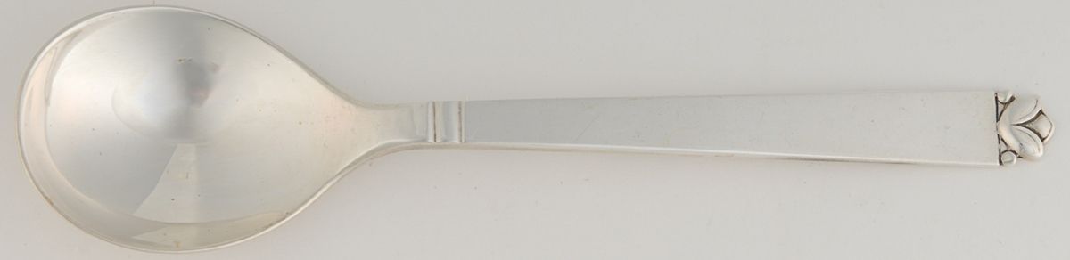 Oak Leaf (Sterling, 1939, No Signature Marks) Sugar Spoon by Old Newbury-1