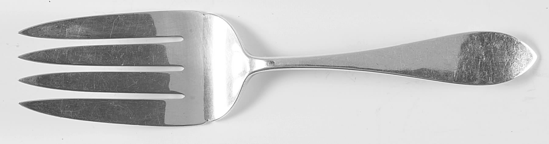 Old Newbury (Sterling, 1800) Large Solid Fish Serving Fork by Old Newbury-1