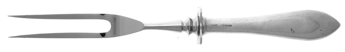 Old Newbury (Sterling, 1800) Small Steak Carving Fork with Stainless Prongs by Old Newbury-1