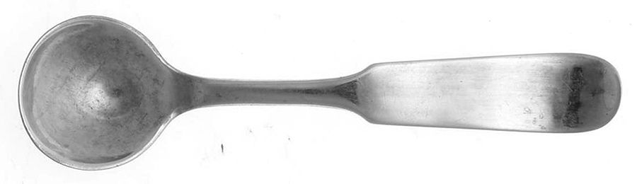 Panel Antique (1810) Individual Salt Spoon by Old Newbury-1