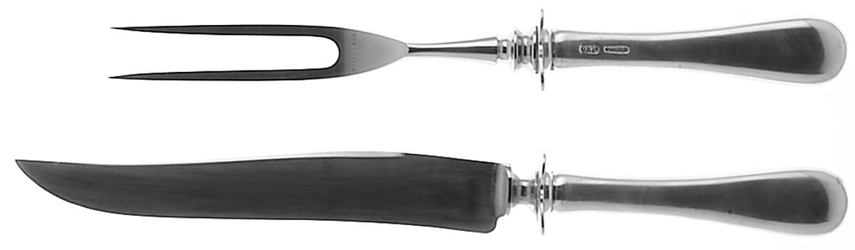 Wilton (Sterling) Small Stainless Blade 2-Piece Steak Carving Set by Old Newbury-1