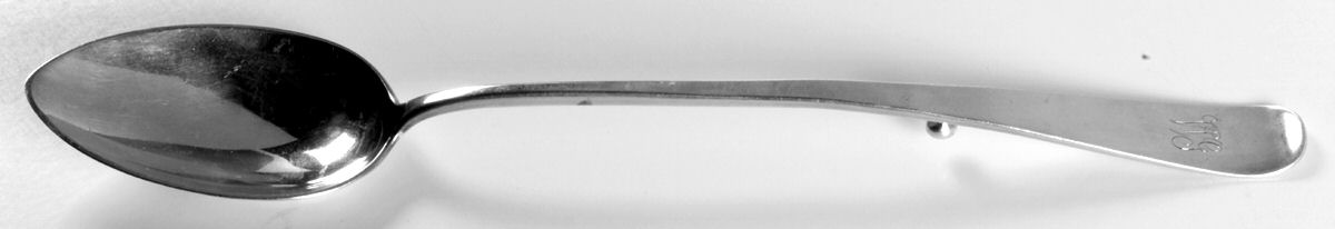 Windsor (Sterling, 1800) Large Solid Dressing Spoon with Button by Old Newbury-1