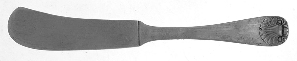Windsor Shell (Sterling, 1967) Flat Handle Butter Spreader by Old Newbury-1