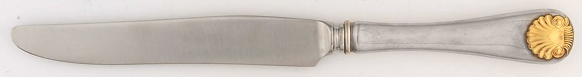 Windsor Shell Gold (Sterling, Gold Accent) New French Hollow Knife with Bolster by Old Newbury-1