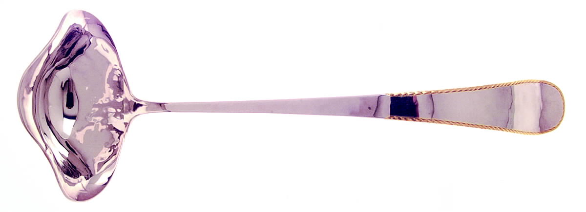 York (Sterling-Gold Ac 1976) Punch Ladle Solid Piece by Old Newbury-1