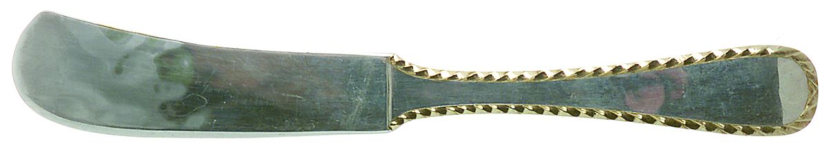 York (Sterling-Gold Ac 1976) Flat Handle Butter Spreader by Old Newbury-1