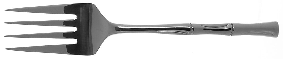 Bamboo (Stainless) Solid Serving Fork by Oxford Hall-1