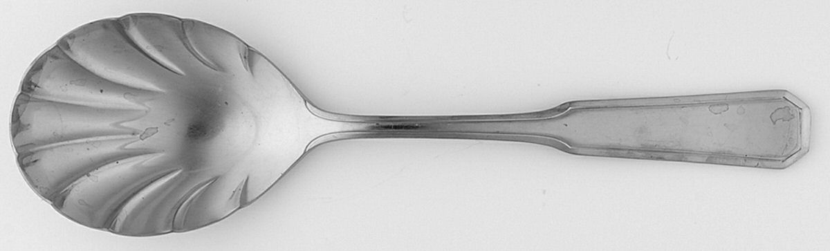Coppelia (Stainless) Solid Serving Spoon by Oxford Hall-1