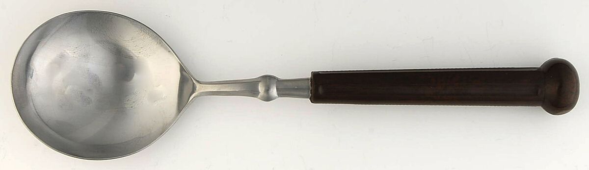 Fashion Wear-Brown (Stainless) Solid Smooth Casserole Spoon by Oxford Hall-1
