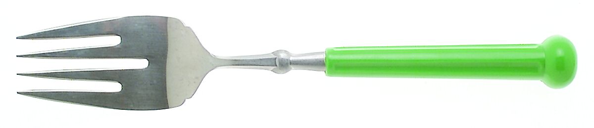 Fashion Wear-Lime Green (Stainless) Large Solid Cold Meat Serving Fork by Oxford Hall-1