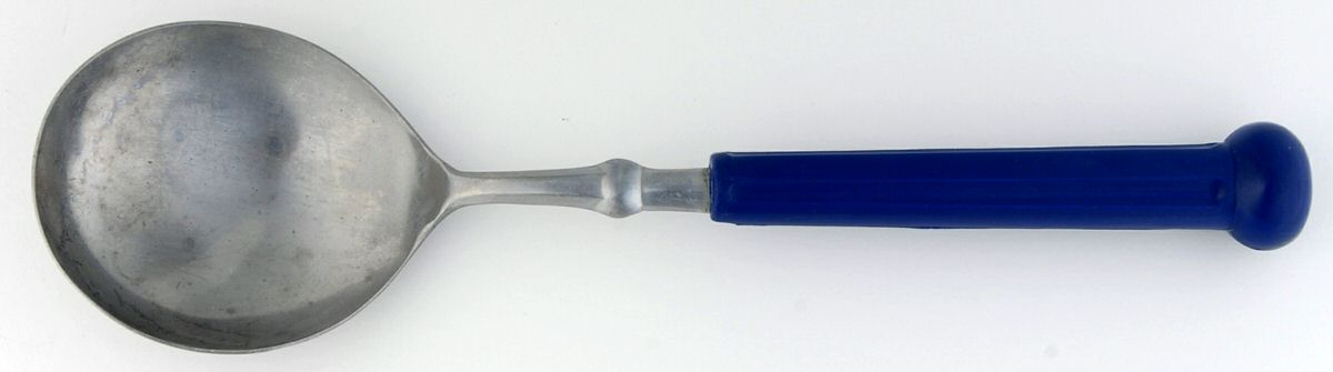 Fashion Wear-Navy (Stainless) Solid Smooth Casserole Spoon by Oxford Hall-1