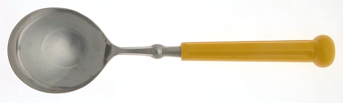 Fashion Wear-Yellow (Stainless) Solid Smooth Casserole Spoon by Oxford Hall-1