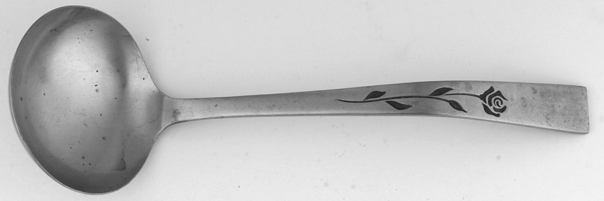 Florentine Rose (Stainless) Solid Gravy Ladle by Oxford Hall-1