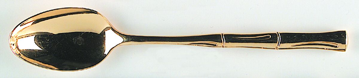Golden Bamboo (Gold Electroplate) Place/Oval Soup Spoon by Oxford Hall-1