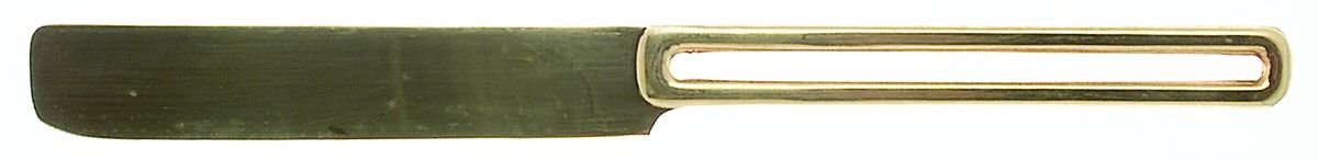 Golden Gap (Gold Electroplate) New French Solid Knife by Oxford Hall-1