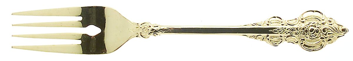 Golden Sutherland (Gold Electroplate) Individual Salad Fork by Oxford Hall-1
