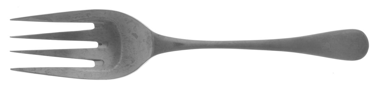 Heron (Stainless) Large Solid Cold Meat Serving Fork by Oxford Hall-1