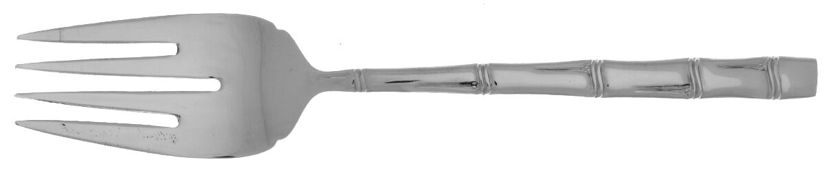 Lanai (Stainless) Large Solid Cold Meat Serving Fork by Oxford Hall-1