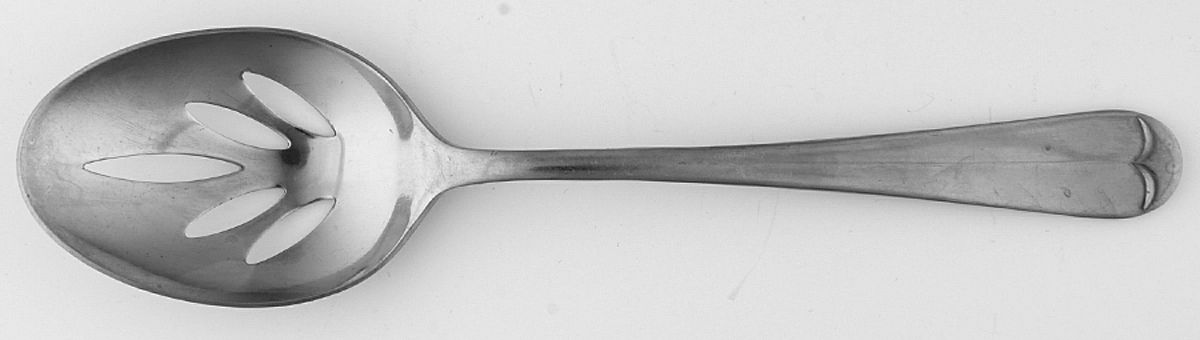 Old Westbury (Stainless) Pierced Tablespoon (Serving Spoon) by Oxford Hall-1