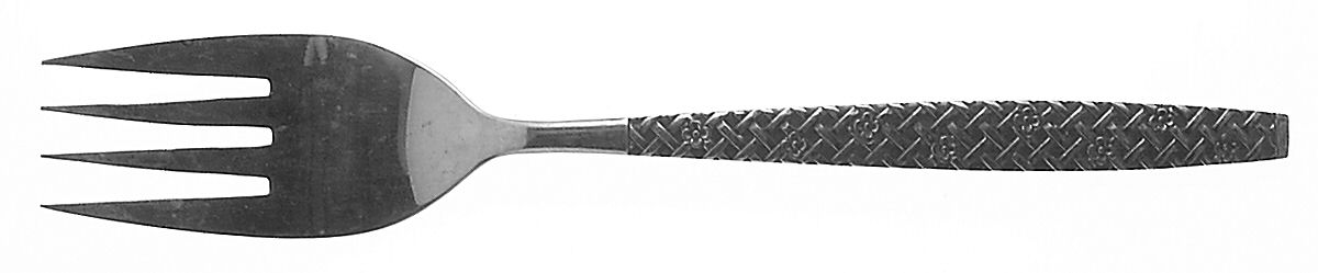 OXH16 (STAINLESS) Medium Solid Cold Meat Serving Fork by Oxford Hall-1