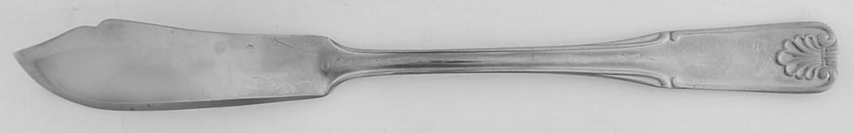 Bright Shell (Stainless) Flat Handle Master Butter Knife by Oxford Hall-1