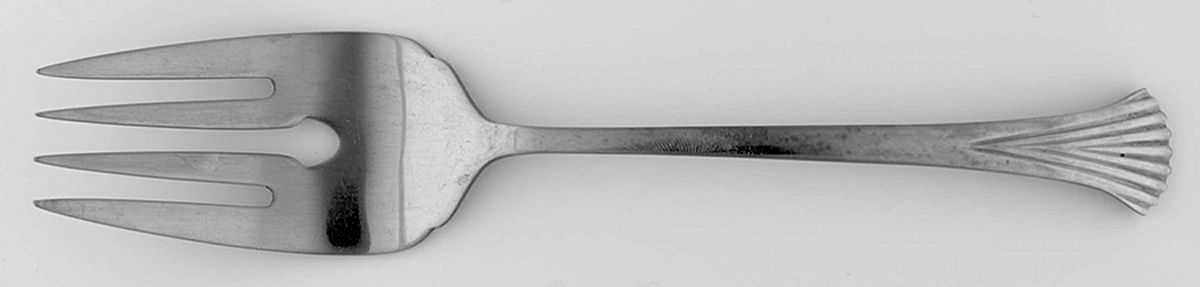 OXH62 (STAINLESS) Medium Solid Cold Meat Serving Fork by Oxford Hall-1