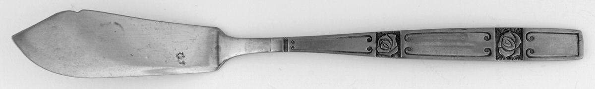 Rose Couplet (Stainless) Flat Handle Master Butter Knife by Oxford Hall-1
