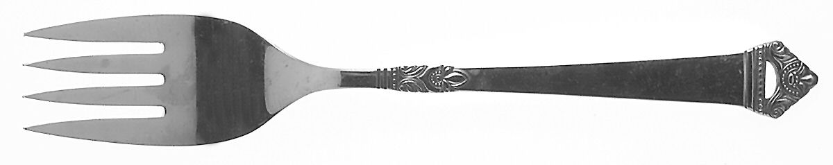 Portico (Stainless) Medium Solid Cold Meat Serving Fork by Oxford Hall-1
