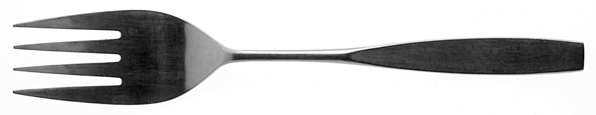 Secretariat (Stainless, Satin, Thin Handle) Solid Serving Fork by Oxford Hall-1