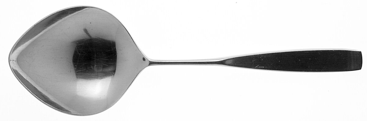 Secretariat (Stainless, Satin, Thin Handle) Solid Serving Spoon by Oxford Hall-1
