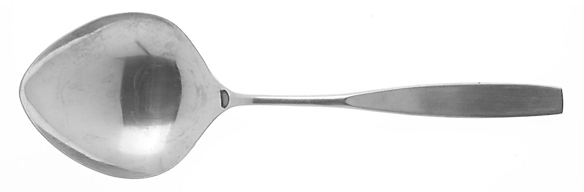 Secretariat (Stainless, Glossy, Thin Handle) Solid Smooth Casserole Spoon by Oxford Hall-1