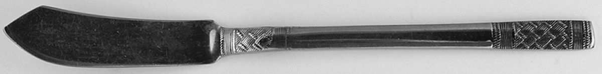 Weave (Stainless) Flat Handle Master Butter Knife by Oxford Hall-1