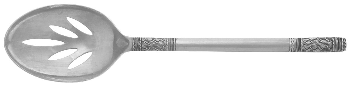 Weave (Stainless) Pierced Tablespoon (Serving Spoon) by Oxford Hall-1