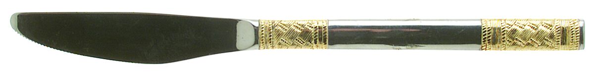 Weave (Stainless, Gold Accent) Modern Solid Knife by Oxford Hall-1