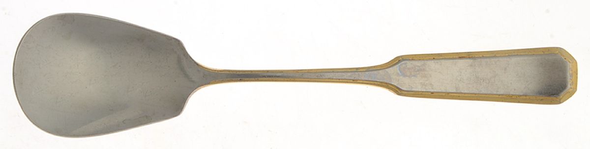 Golden Coppelia (Stainless, Gold Accent) Sugar Spoon by Oxford Hall-1
