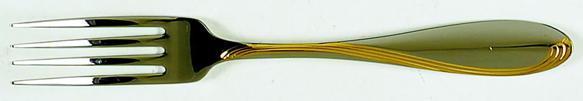 Golden Camber (Stainless, Gold Accent) Fork by Oneida Silver-1