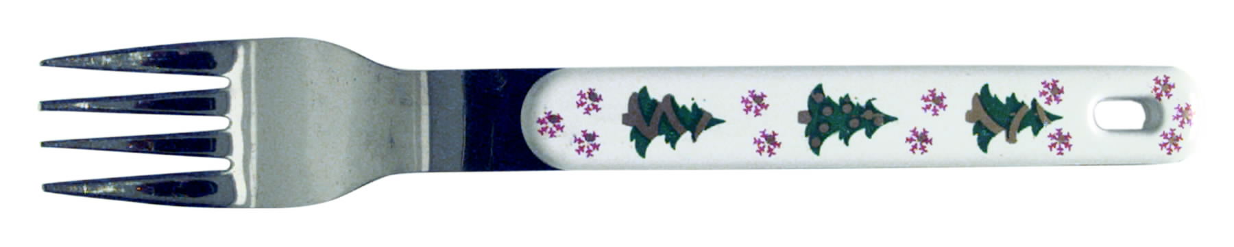 Holiday Colormates (Stainless, Plastic) Fork by Oneida Silver-1