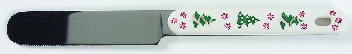 Holiday Colormates (Stainless, Plastic) Blunt Solid Knife by Oneida Silver-1