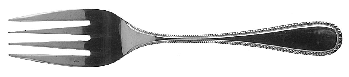 ORL48 (Stainless) Medium Solid Cold Meat Serving Fork by Orleans-1