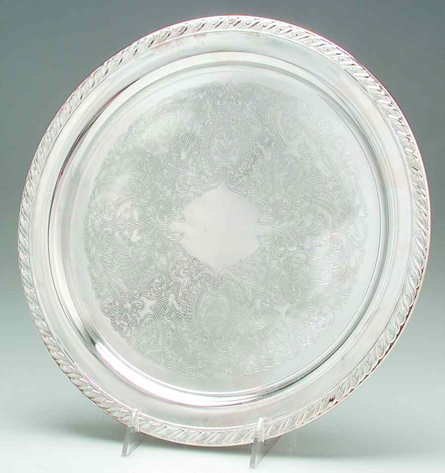 Maybrook (Silverplate Hollowware) 12" Round Tray by Oneida Silver-1